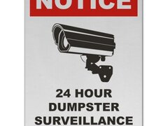 24 Hour Dumpster Surveillance Sign